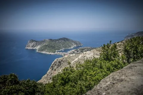View of Assos in Greece Stock Photos
