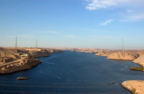 View from Aswan High Dam Stock Photos
