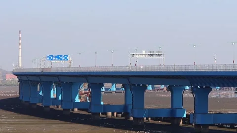 View of Atal Setu Bridge. Stock Footage 270485814