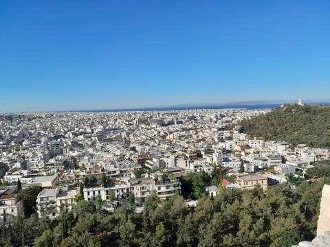 View of Athens from the Acropolis Stock Photos