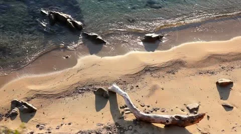 View at Athos beach Stock Footage 24664413