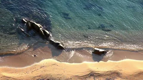 View at Athos beach Stock Footage 24667849