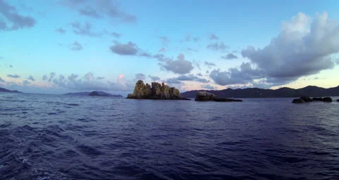 A view of the Atlantic Ocean from the back of a boat Video stock 42829803