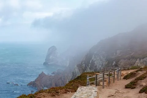 A view of the Atlantic Ocean from Cape Rock Stock Photos