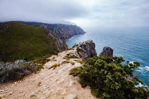A view of the Atlantic Ocean from Cape Rock Stock Photos