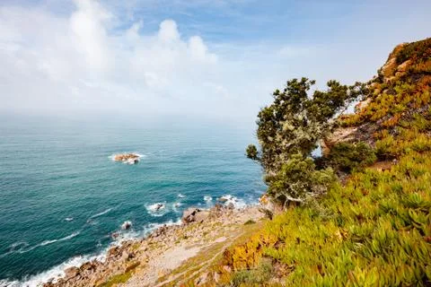 A view of the Atlantic Ocean from Cape Rock Stock Photos
