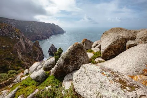 A view of the Atlantic Ocean from Cape Rock Stock Photos