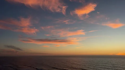 View of the Atlantic Ocean at sunset Video stock 250093715