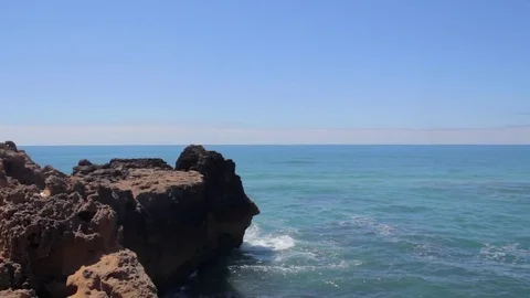 View of the Atlantic in Oualidia, Morocco Video stock 76846673
