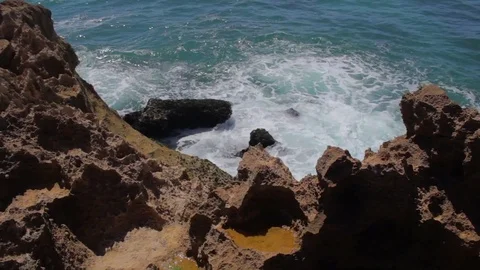 View of the Atlantic in Oualidia, Morocco Video stock 76846684