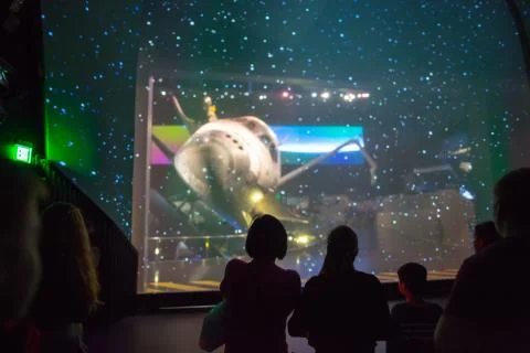 A view of the Atlantis space shuttle Stock Photos