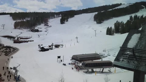 View from atop a ski resort Stock Footage 239393929