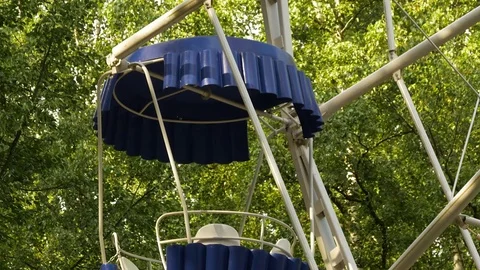 View Of The Attraction Ferris Wheel In Birch Grove Background Fast Time Stock Footage 79561335