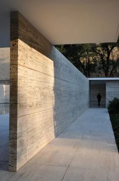 View of attractive and simple stone corridor Stock Photos