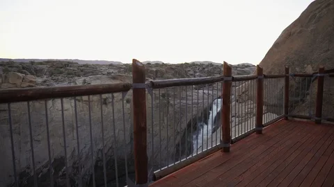 View of Augrabies Falls from the viewing deck Stock Footage 114741160