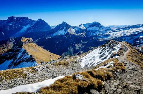 View from Augstenberg, Liechtenstein Foto stock
