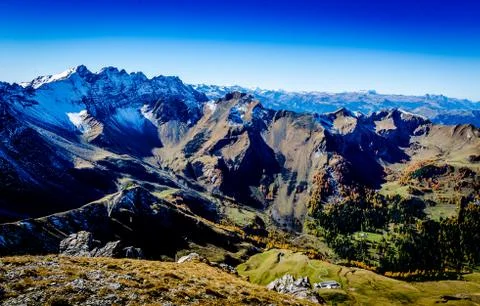 View from Augstenberg, Liechtenstein Foto stock