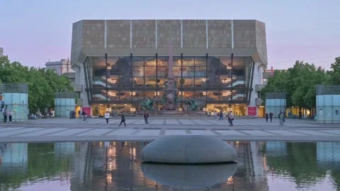 View of Augustusplatz in Leipzig - Germany Video stock 318346557