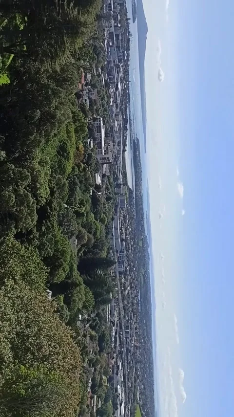 View aukland from the mountain Stock Footage 288616433