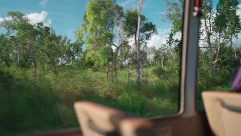 View of Australian fields from a bus Stock Footage 171310927