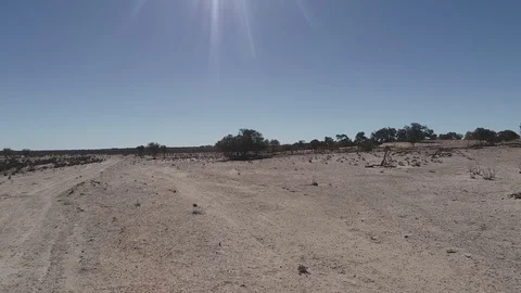 View of Australian outback with sun rays Video stock 92523393