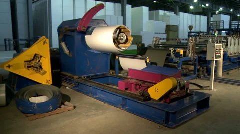 View of automated machine in production workshop Stock Footage 59593141