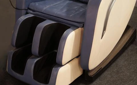View of automatic electric body massage chair Stock Photos