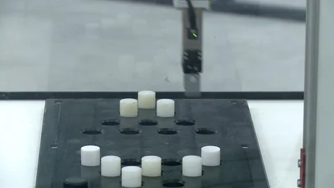 View of automatic machinery at production plant Stock Footage 101046298