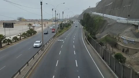 View of autonomous vehicles on the highway in Lima-4 Video stock 242540941