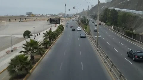 View of autonomous vehicles on the highway in Lima-3 Video stock 242541011