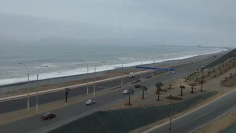 View of autonomous vehicles on the highway in Lima-6 Video stock 242541212