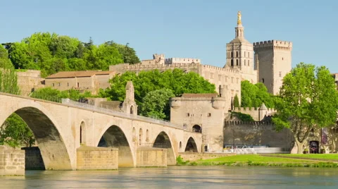 View of Avignon in a summer day Stock Footage 59085193