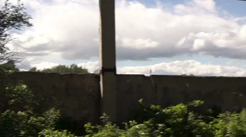 View away from the abandoned building Video stock 39844729