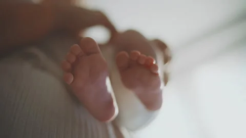 View of baby's legs Stock Footage 234339051