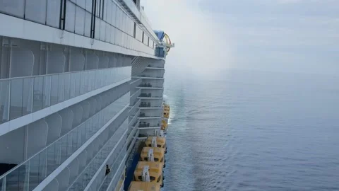 view to the back aft of the cruise ship ... | Stock Video | Pond5