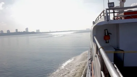 View from back and side for a boat. Stock Footage 111469812