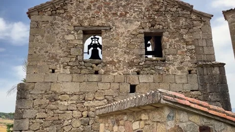 View of the back of a bell tower 스톡 동영상 293239078