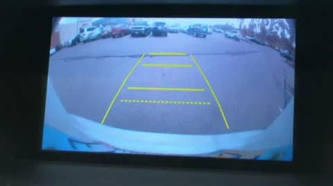View from back-up camera Stock Footage 24817412