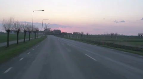 View from the back of a car Stock Footage 62500933