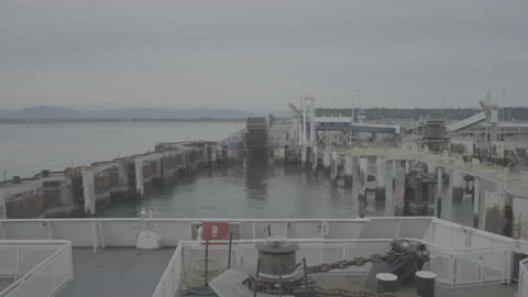 View from the back of ferry departing dock Video stock 199146588