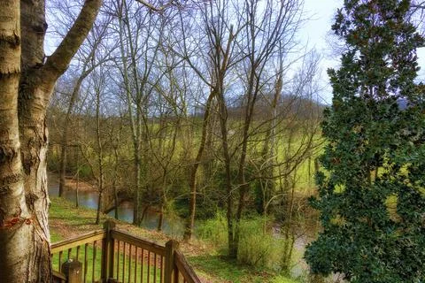 View from a back porch of Leiper's Fork Creek in the Village of Leiper's Fork Stock Photos