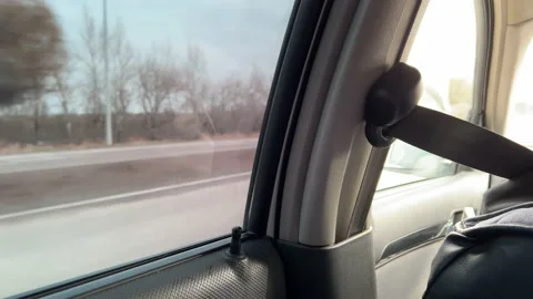 View from the back seat of the car Video stock 220732453