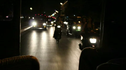 View from the back of a sorngtaaou Stock Footage 662257