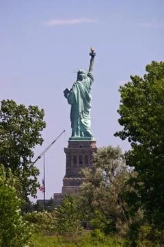 A view from the back of the Statue of Liberty Stock Photos