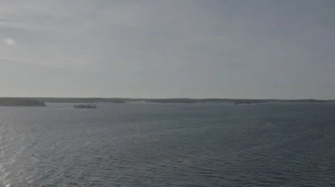 View from the back of a yacht Stock Footage 64554958