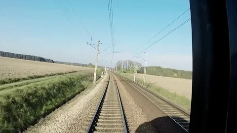 View backwards out train Video stock 84691774