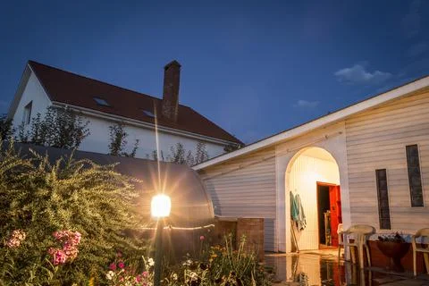 View from the backyard Stock Photos