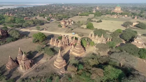 The view of Bagan Stock Footage 155781139