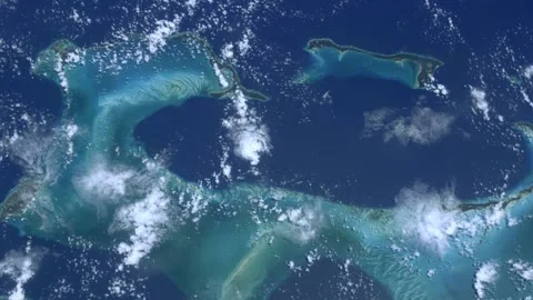 View of The Bahamas from the Space Station 库存影片 250281679