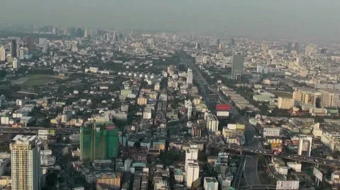 View of  Bahgkok from the height Vídeos de archivo 46994679